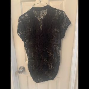 Dressy lace black top